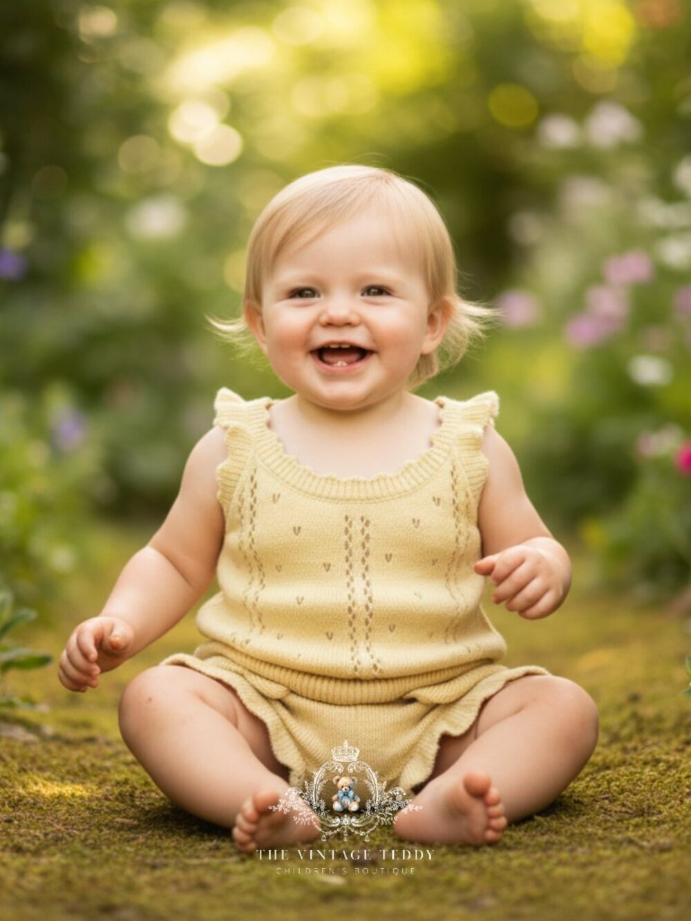 NWT Lovely Girls Knitted Two-piece Top & Shorts Kids Matching Set Yellow 3-4T